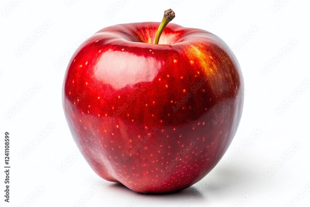 Juicy Red Apple Isolated on White Background - Perfect for Food Photography & Design Juicy Red Apple Isolated on White Background - Perfect for Food Photography & Design