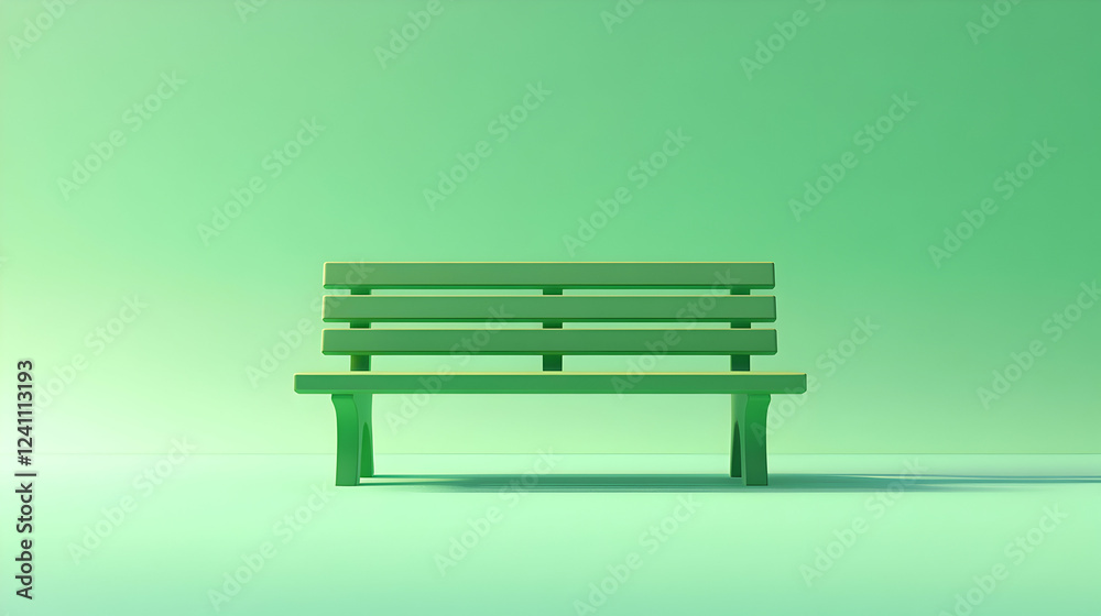 Green Park Bench, Awaiting Tranquil Moments, Inviting Relaxation and Serene Solitude in Peaceful Surroundings. Green Park Bench, Awaiting Tranquil Moments, Inviting Relaxation and Serene Solitude in Peaceful Surroundings.