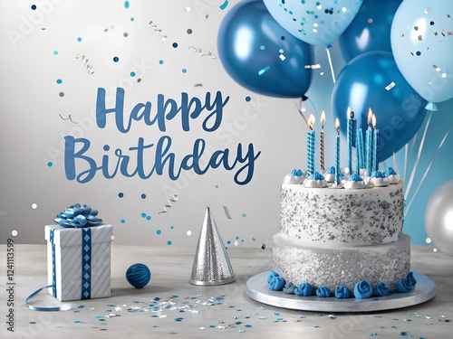 happy birthday card with candles