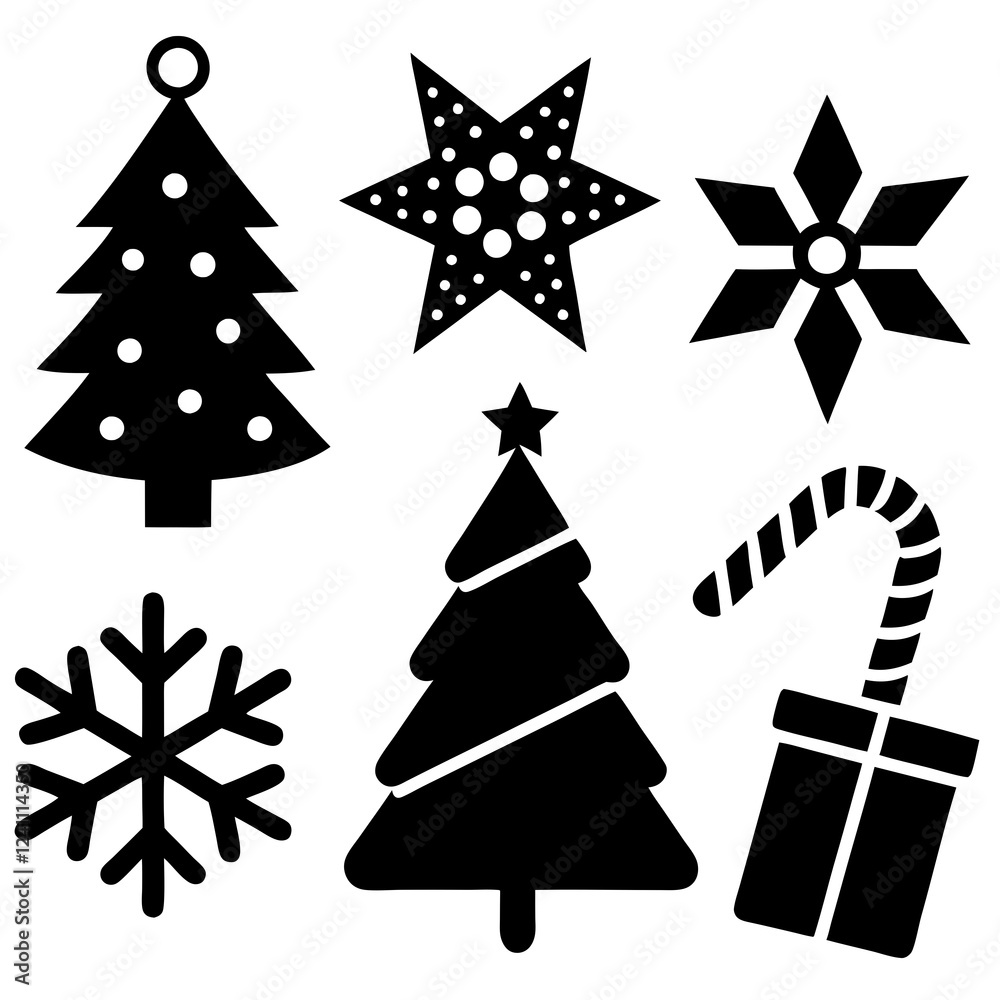 christmas icons set