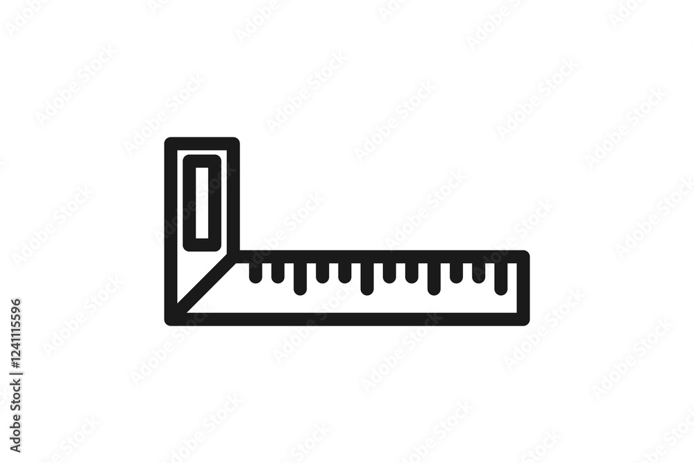 carpentry measuring tool square and ruler icon carpentry measuring tool square and ruler icon