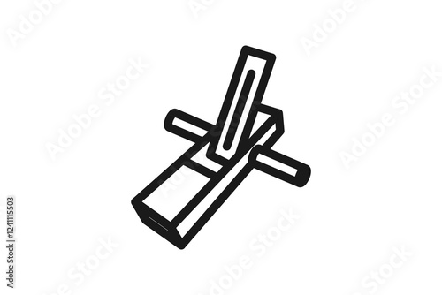 wood scraper hand planer tool icon