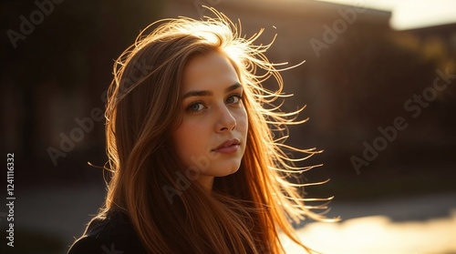 Young woman walking in Chicago Illinois