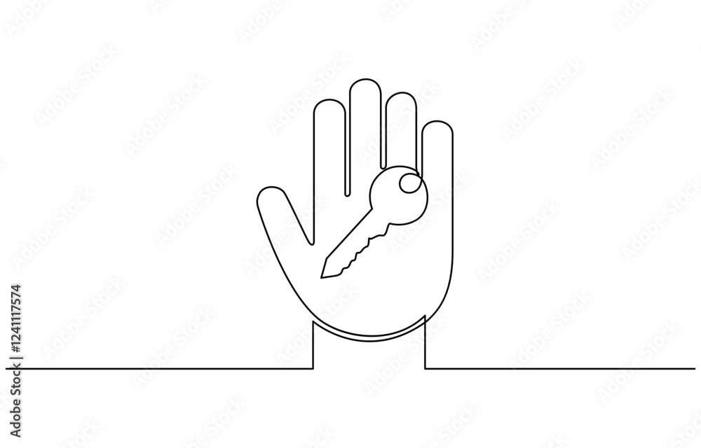 Continuous one line drawing of hand holding key concept. Real estate lock icon, Continuous one line drawing of hand holding key concept. Real estate lock icon. Success keys. Continuous one line drawing of hand holding key concept. Real estate lock icon, Continuous one line drawing of hand holding key concept. Real estate lock icon. Success keys.