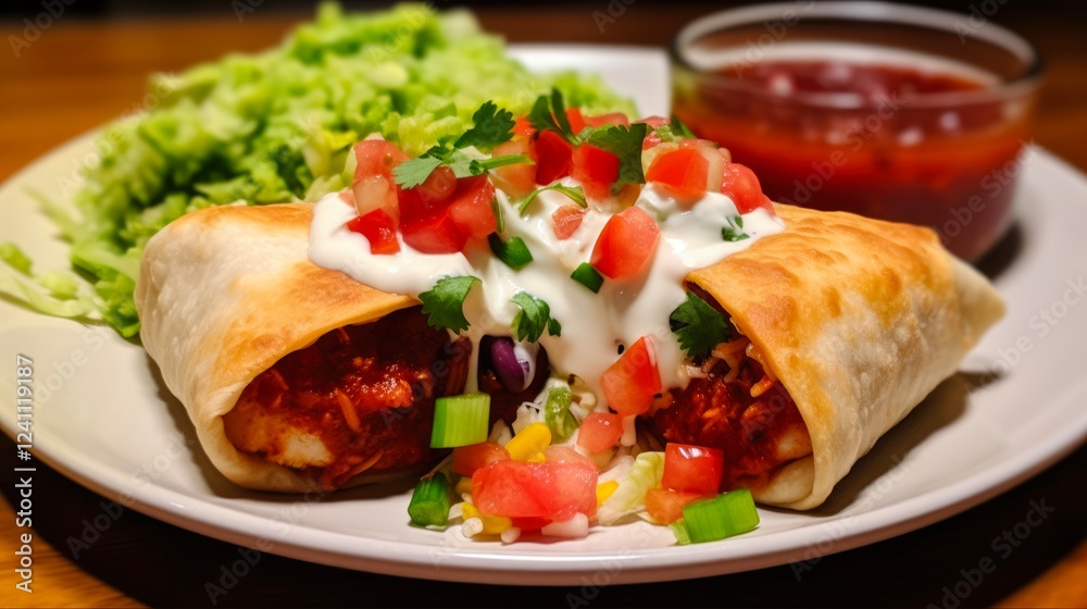 Mouth-watering Chicken and Cheese Chimichangas - A Delicious Meal for Dinner with Salsa and Melted Cheddar Mouth-watering Chicken and Cheese Chimichangas - A Delicious Meal for Dinner with Salsa and Melted Cheddar