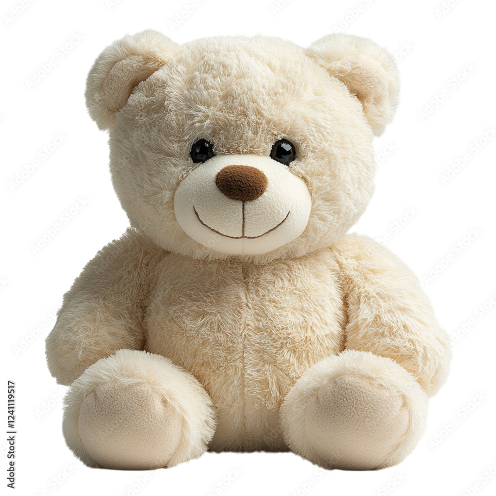 Fototapeta premium Soft Teddy Bear Toy on Transparent Background