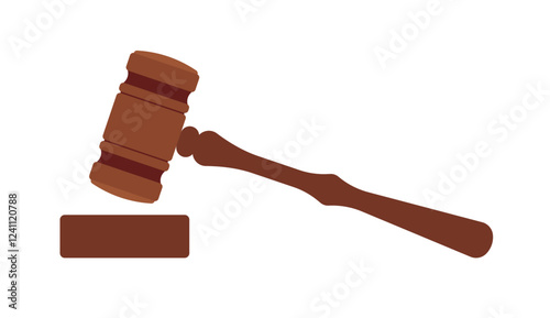 A gavel used in decision-making bodies such as courts, tribunals, parliaments, and congresses. It is used to confirm judgments and decide whether to pass or reject a vote.