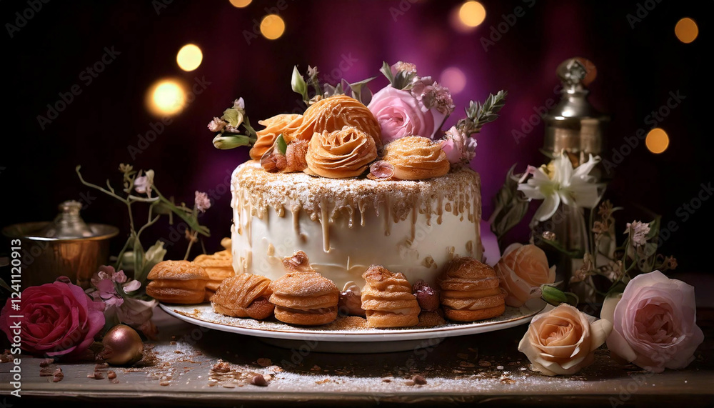 Naklejka premium Gâteau d'anniversaire