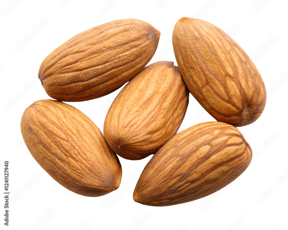 four almond isolated on transparent background png four almond isolated on transparent background png