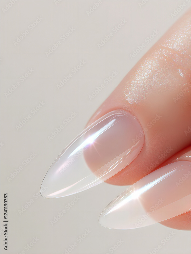 Fototapeta premium Female Hand, Leg, Nails, Fingers Esthetic Self Care, Manicure, Hand Close-up, Spa Care, Manicure Close-up, Wet Hand
