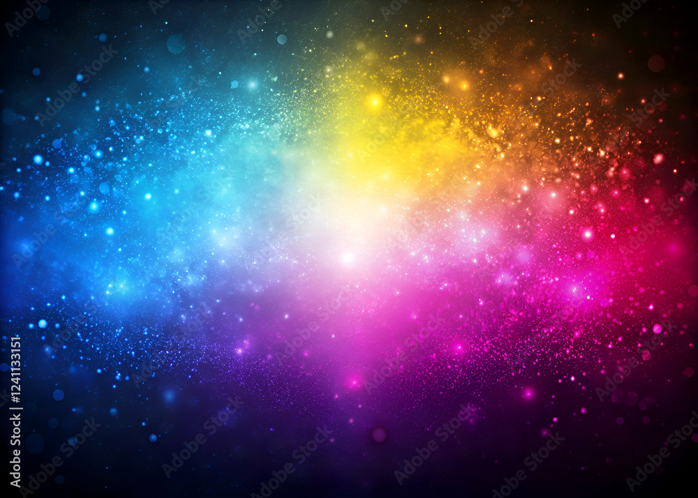 Naklejka premium Cosmic Dream. A Vibrant. Sparkling Fantasy Background