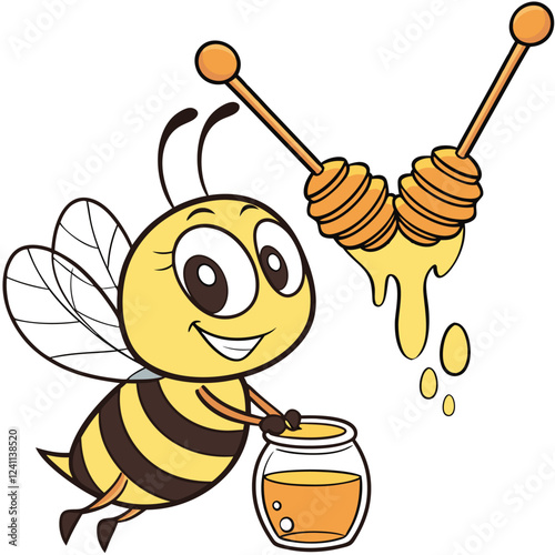 bee and honey