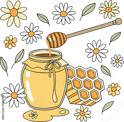 honey and flowers