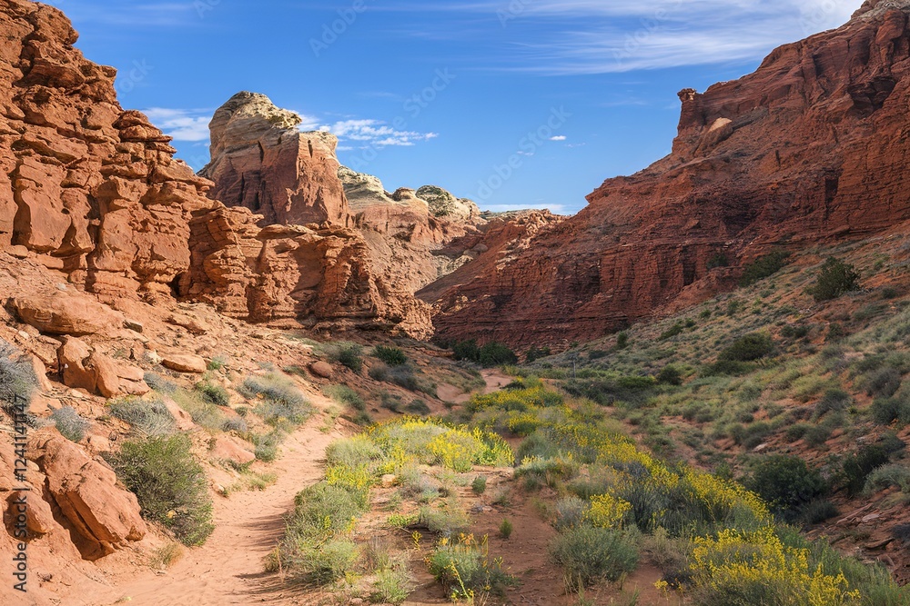 A photo of the Red Rock with a sedimentary rock formation A photo of the Red Rock with a sedimentary rock formation