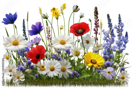 Fototapeta Naklejka Na Ścianę i Meble -  wild flowers clip art 
