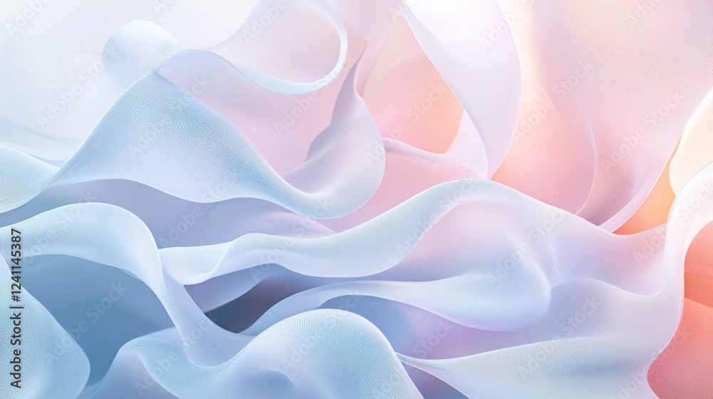 Obraz premium Pastel banner featuring flowing organic forms and subtle textured gradients, arranged in a clean, minimalist style for a modern look