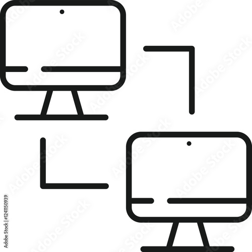 data transfer on computer icon