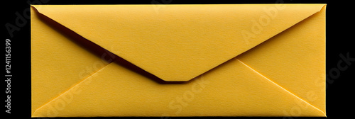 Sealed Yellow Envelope, A Message Waits Inside, Ready to be Sent Soon