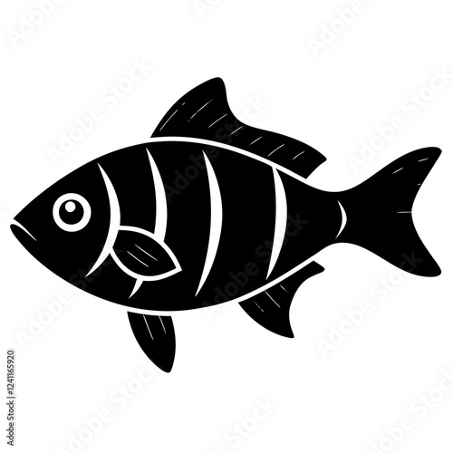 java fish on white background