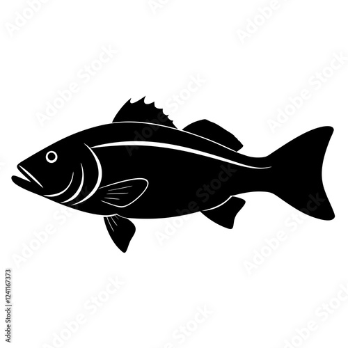 sea fish on white background