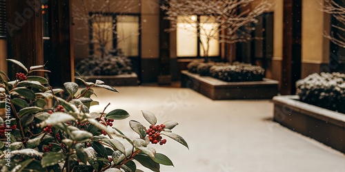 Snow covered berries photo