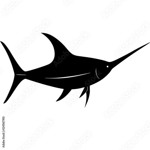 silhouette of a shark