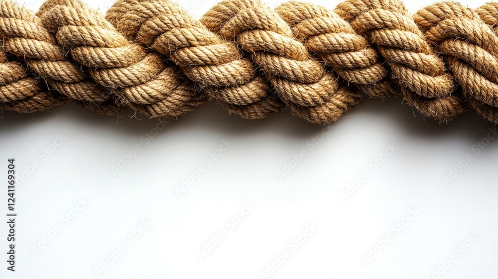 Obraz premium Rope on Solid Background