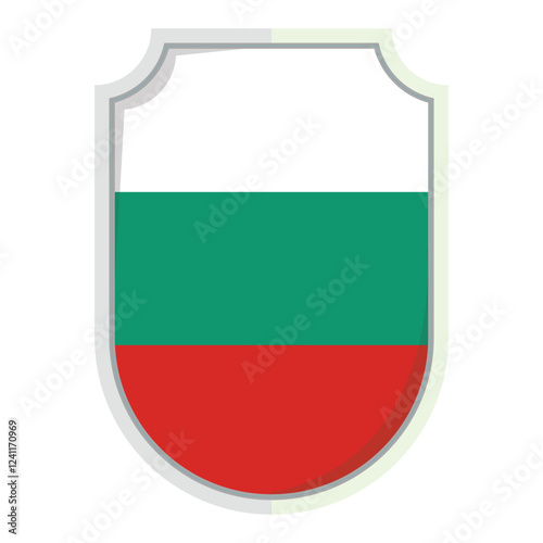 Bulgarian national flag shield Badge
