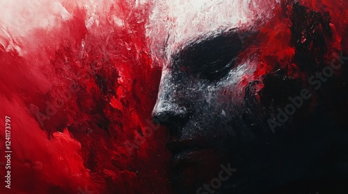 Wallpaper Mural A cinematic close-up of an artist brush adding expressive strokes to an abstract painting, deep shadows, vibrant pigments blending beautifully, hyper-detailed 4K Torontodigital.ca