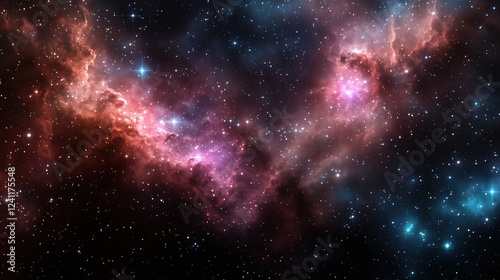 Wallpaper Mural Stunning Cosmic Nebula with Bright Stars and Interstellar Clouds in Deep Space Torontodigital.ca