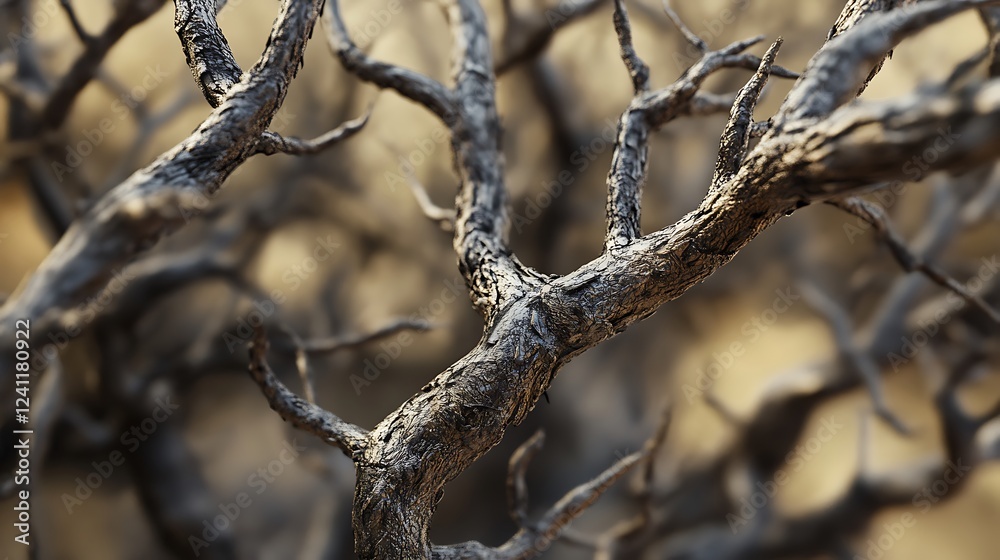 Rustic Leafless Trees Bare Forest Detailed Hyper-Realistic Image Rustic Leafless Trees Bare Forest Detailed Hyper-Realistic Image