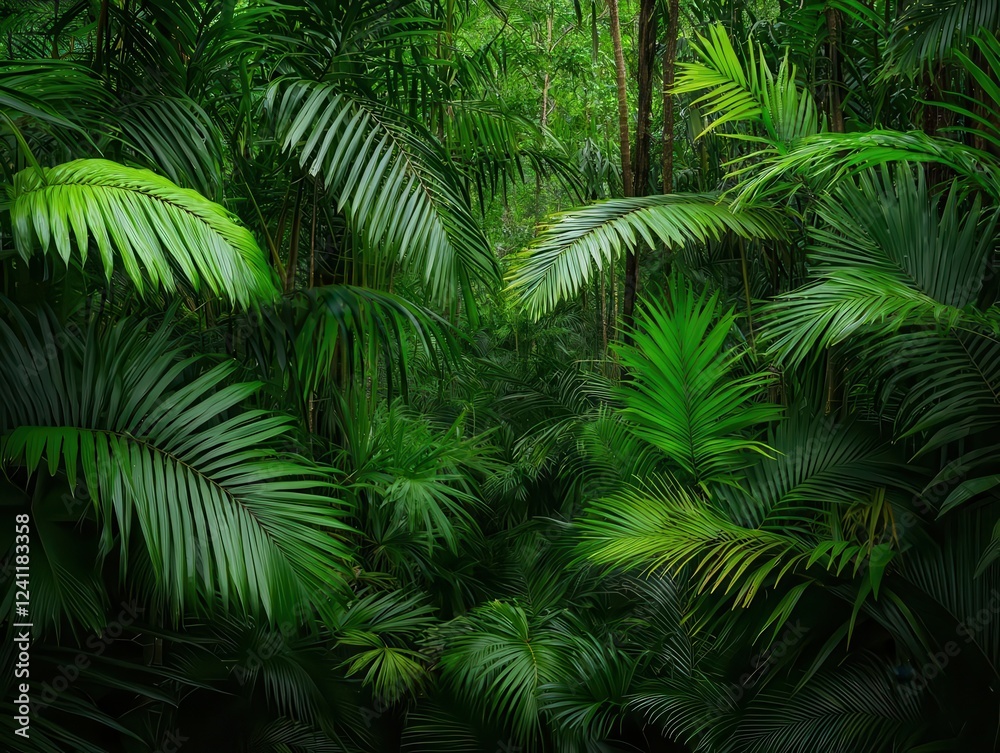 Rainforest with diverse species captured midmotion, dynamic ecological snapshot