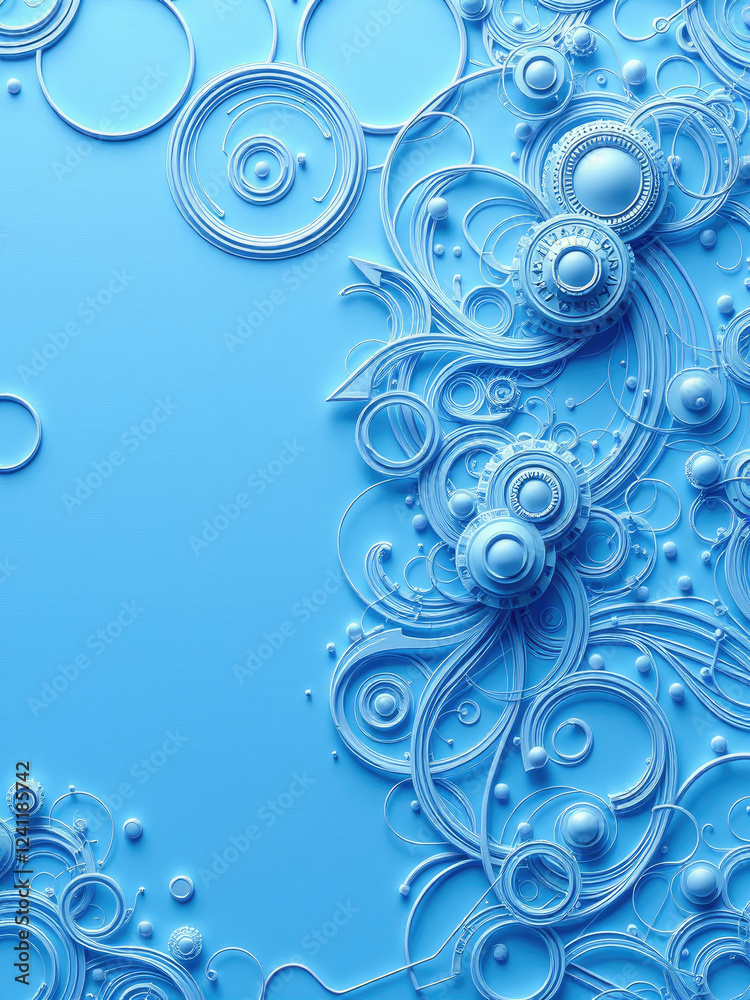Light blue background with intricate geometric shapes and lines, geometric shapes, intricate designs Light blue background with intricate geometric shapes and lines, geometric shapes, intricate designs