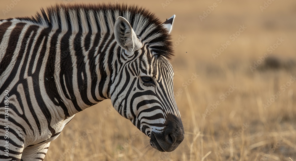 Stripes in the Savanna: A Close-Up of a Plains Zebra Stripes in the Savanna: A Close-Up of a Plains Zebra