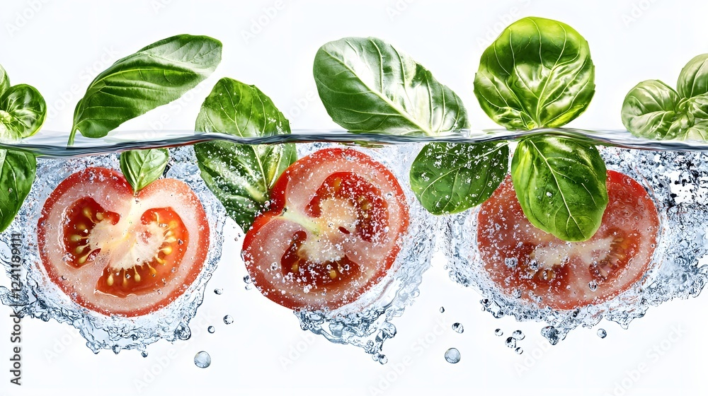 Naklejka premium Dramatic and Visually Striking 3D Capturing a Captivating Mid Air Tomato Sauce Splash Showcasing the and Creativity of Culinary Design