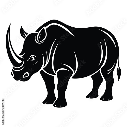 rhino isolated on white