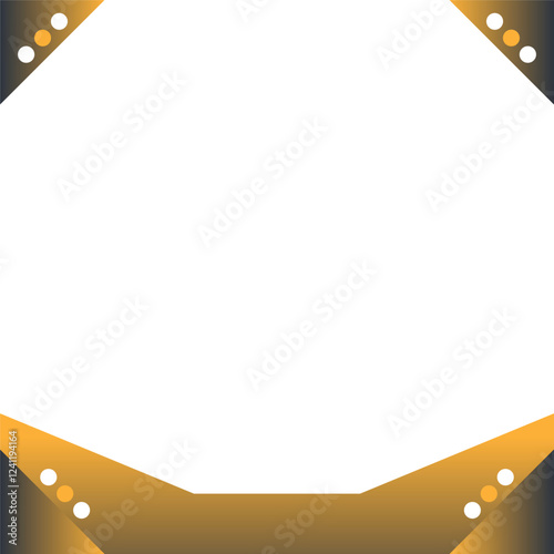 A frame with a yellow border and a white background