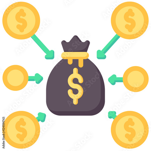 crowdfunding vector flat icon