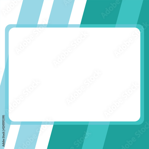 A blue and white striped frame with a clear background