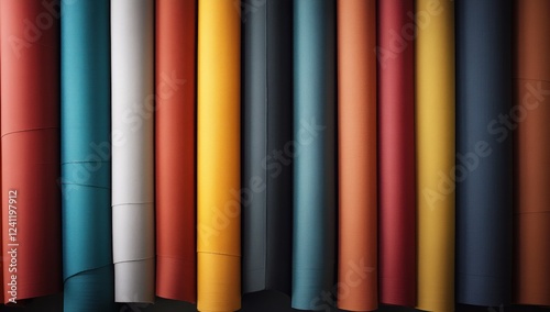 Vibrant Rolled Papers: A Spectrum of Colors