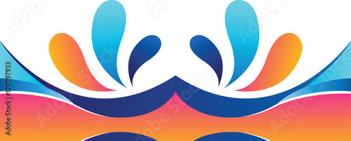Abstract Colorful Decorative Design With Transparent Background