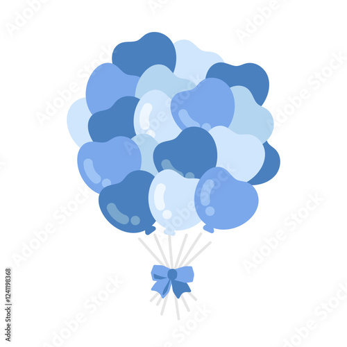 ハート型のバルーンイラスト