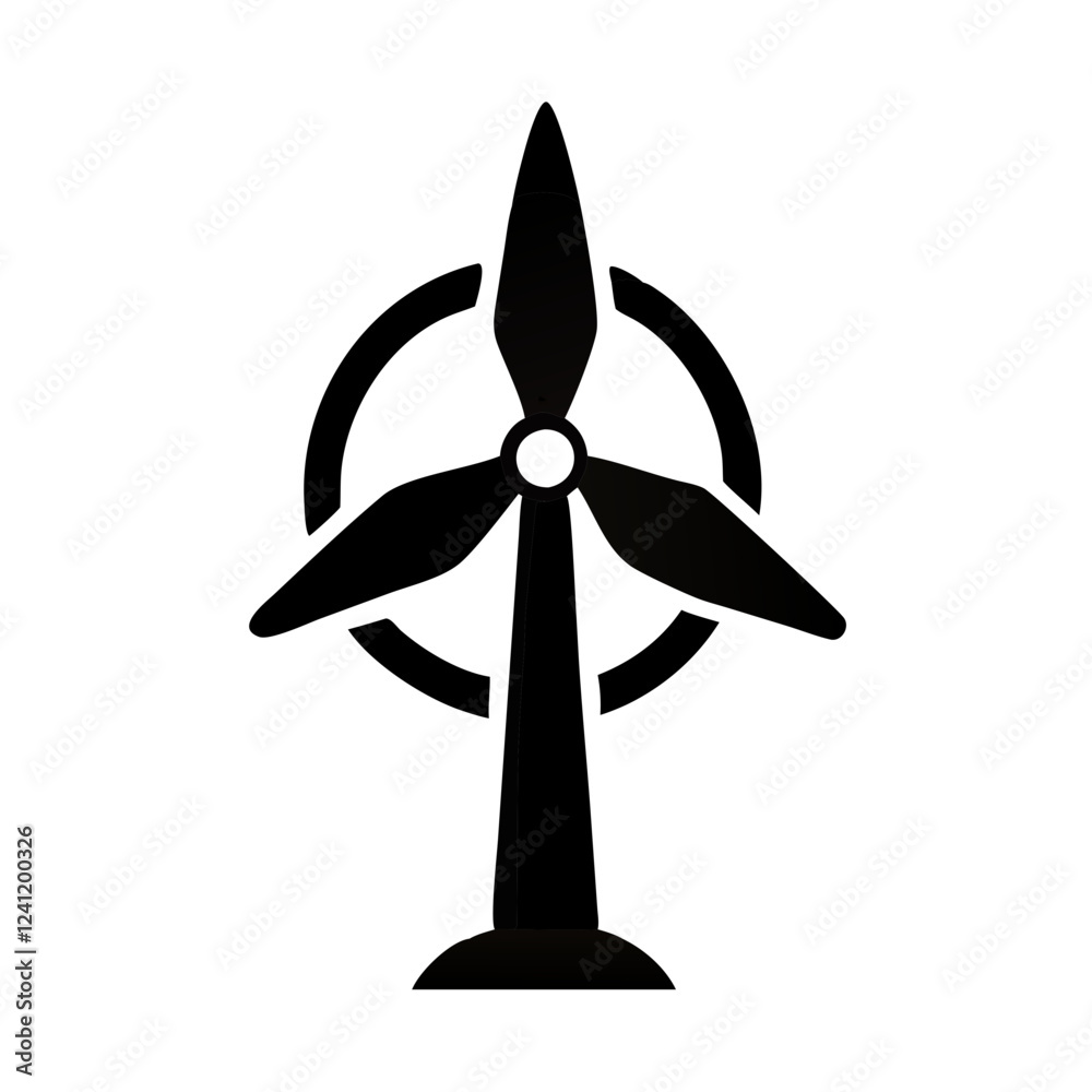 Wind turbine icon, Energy windmill Wind turbine icon, Energy windmill