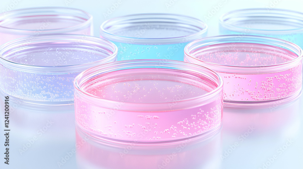 Petri Dishes with Colorful Liquids, Bubbles, and Science Experiments Petri Dishes with Colorful Liquids, Bubbles, and Science Experiments