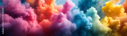 Vibrant Color Explosion, A Kaleidoscope of Hues Bursts and Expands Magnificently