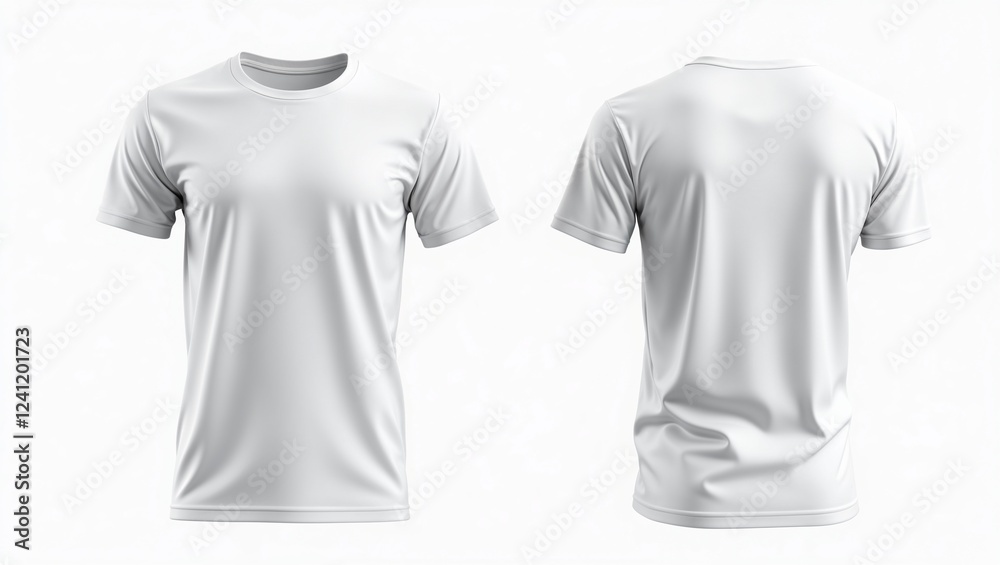 Mockup t shirt white on white background Mockup t shirt white on white background