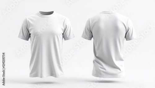 Mockup t shirt white on white background