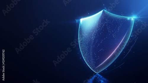 abstract blue shield