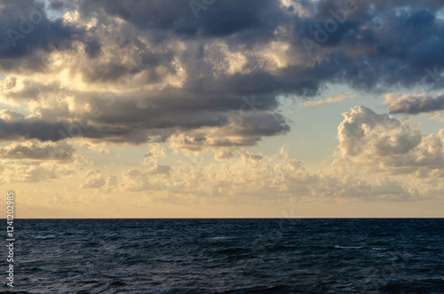 sunset over the sea
