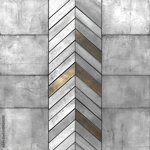 Grey wallpaper texture with metallic silver geometric linear design for background , isolated on white background,  , copy space for text,